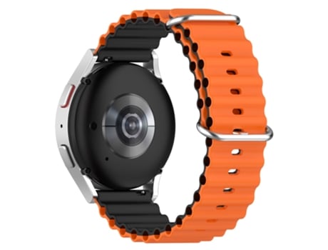 Correa de Silicona bicolor ajustable 20mm para Huami Amazfit GTS 4/GTS 4 Mini/GTS 3 - naranja/negro