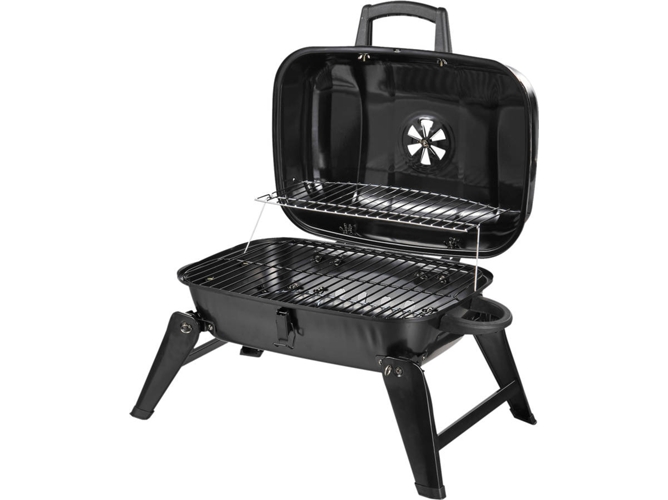 Outsunny Barbacoa De al aire libre parilla plegable bbq vegetal tamaño compacto facil llevar exterior acampada 59x43x36cm 846023