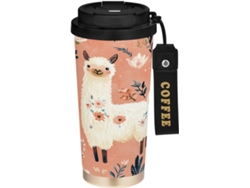 Taza de café de acero inoxidable con aislamiento al vacío de doble pared, 500 ml, sin marca.