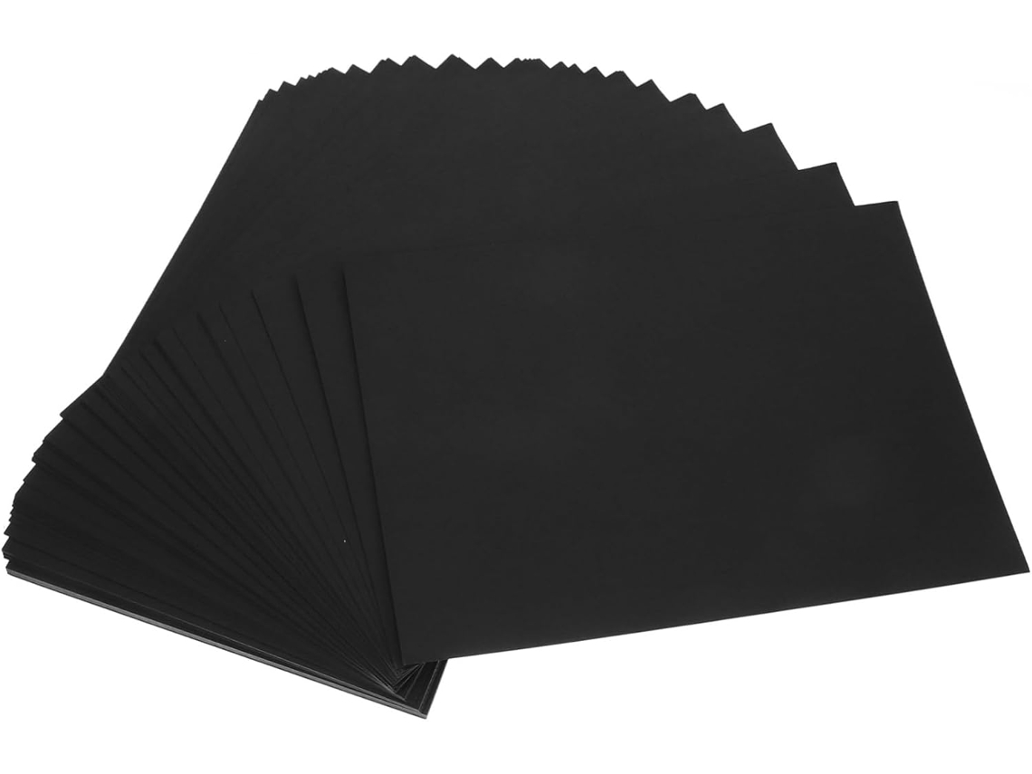 100 Hojas De Tapas De Papel Negro Para Encuadernación De Documentos