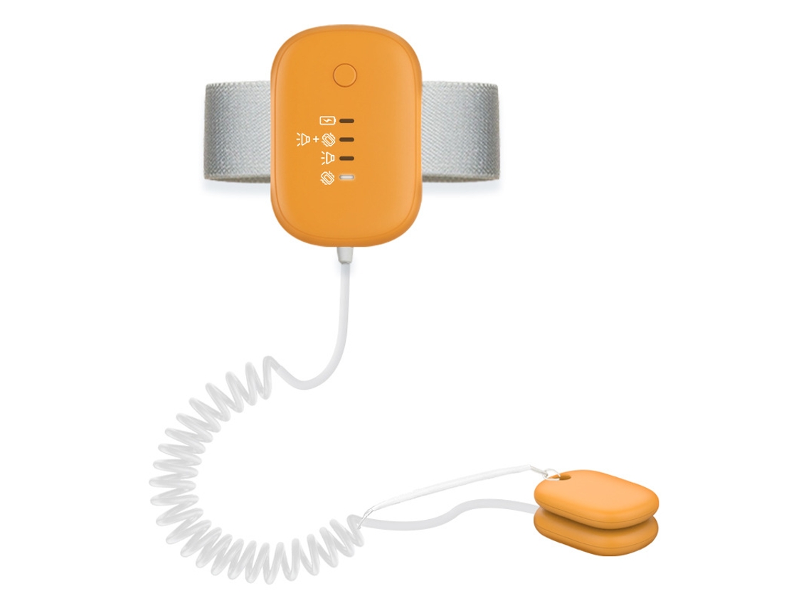 Alarma magnética para enuresis, recargable por USB, con 3 modos de recordatorio, Eifson (naranja)