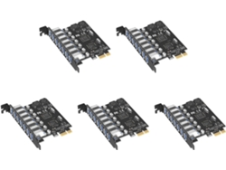 Adaptador De Tarjeta De Expansión Pci-e Usb 3.0 De 5 Puertos, Concentrador De 7 Puertos