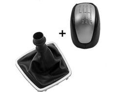 Funda de cuero para palanca de cambios Renault Laguna III Mk3 2008-2015, protector de palanca de cambios, collarín