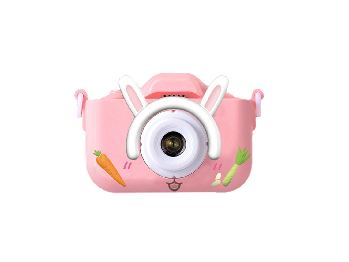 Siurn Cámara Infantil Doble Cámara Conejo Zanahoria Rosa-hd
