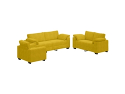 Maison Exclusive - Juego De Sofás Con Cojines 3 Piezas Terciopelo Amarillo