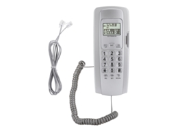 Mini teléfono de pared (identificador de llamadas LCD con retroiluminación)