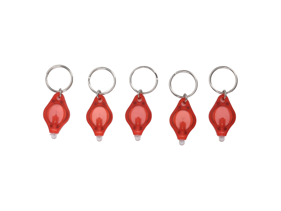 2026-5pcs Linterna Led Mini Llavero Portátil Anillo De Llaves Luz Roja Para Detección De Joyería