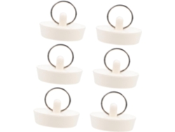 Juego de 6 tapones de goma impermeables para fregadero, antiobstrucción y antiescombros, Slowmoose