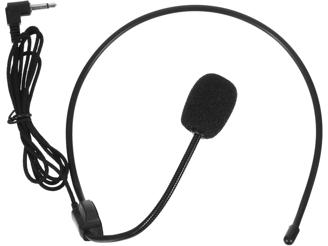 Auriculares Con Cable, 4 Micrófonos, Amplificador De 3,5 Mm, Plástico Negro.