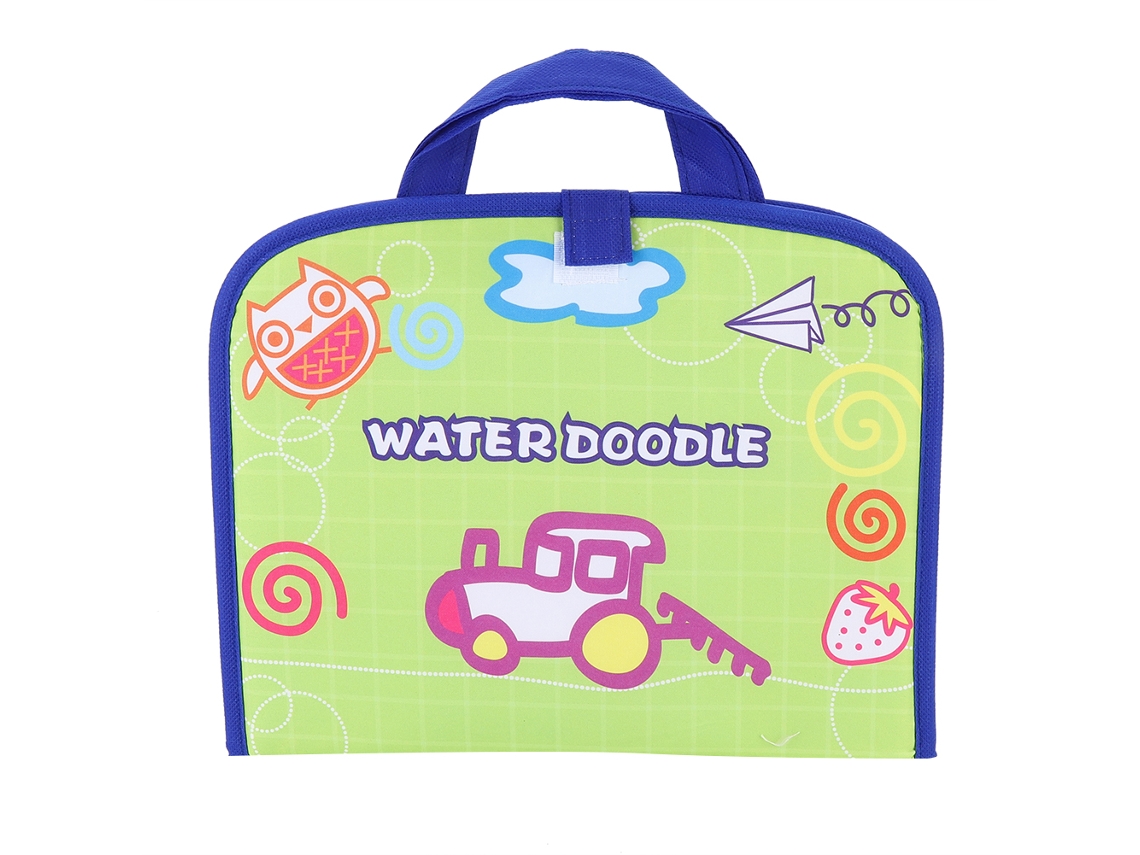 Mochila de tela para dibujo con agua 2026 con kit de lápices y tapete para dibujo con agua.
