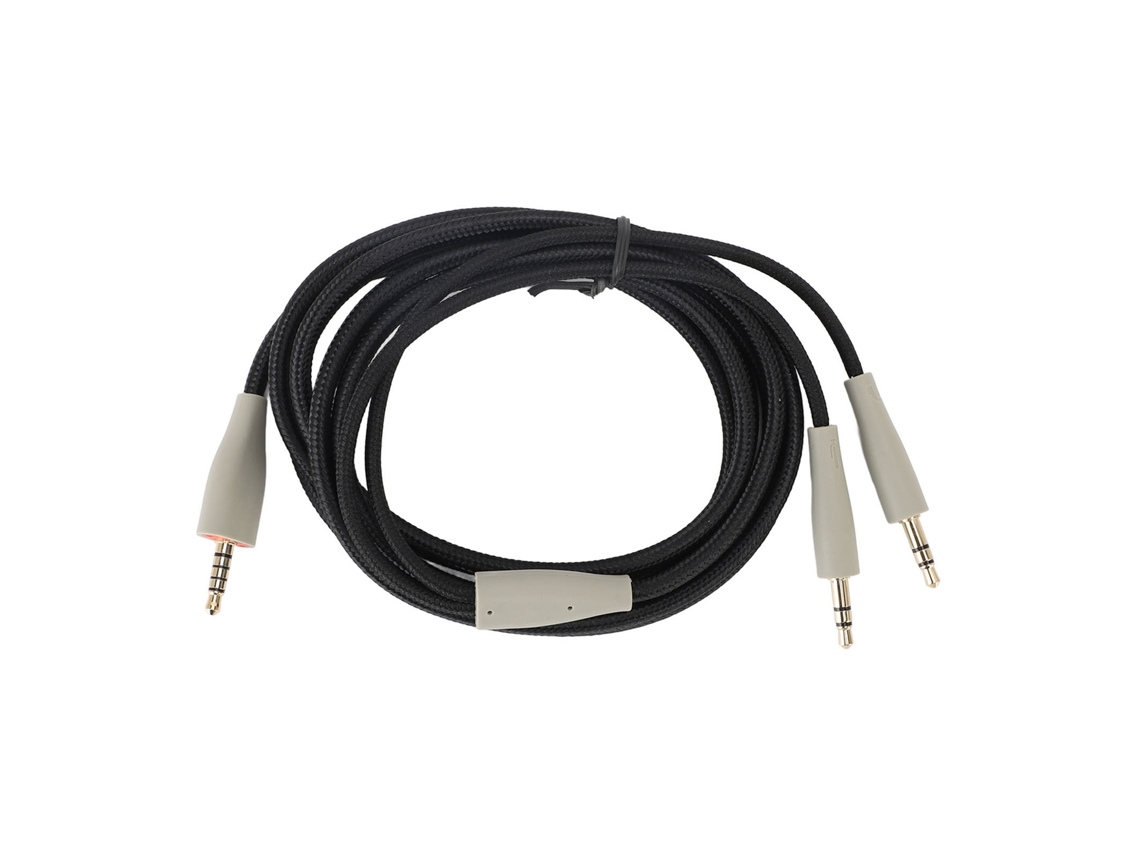 Cabo De Headset Para Mmx100 Comprimento 2m 3.5mm Para Plugue Duplo 3.5mm Cabo De Substituição Para Pc Cinza