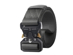 Vlrla-cinturón De Entrenamiento Al Aire Libre 3.8cm Con Hebilla Metálica Para Camping Caza Senderismo Pesca Negro 125cm