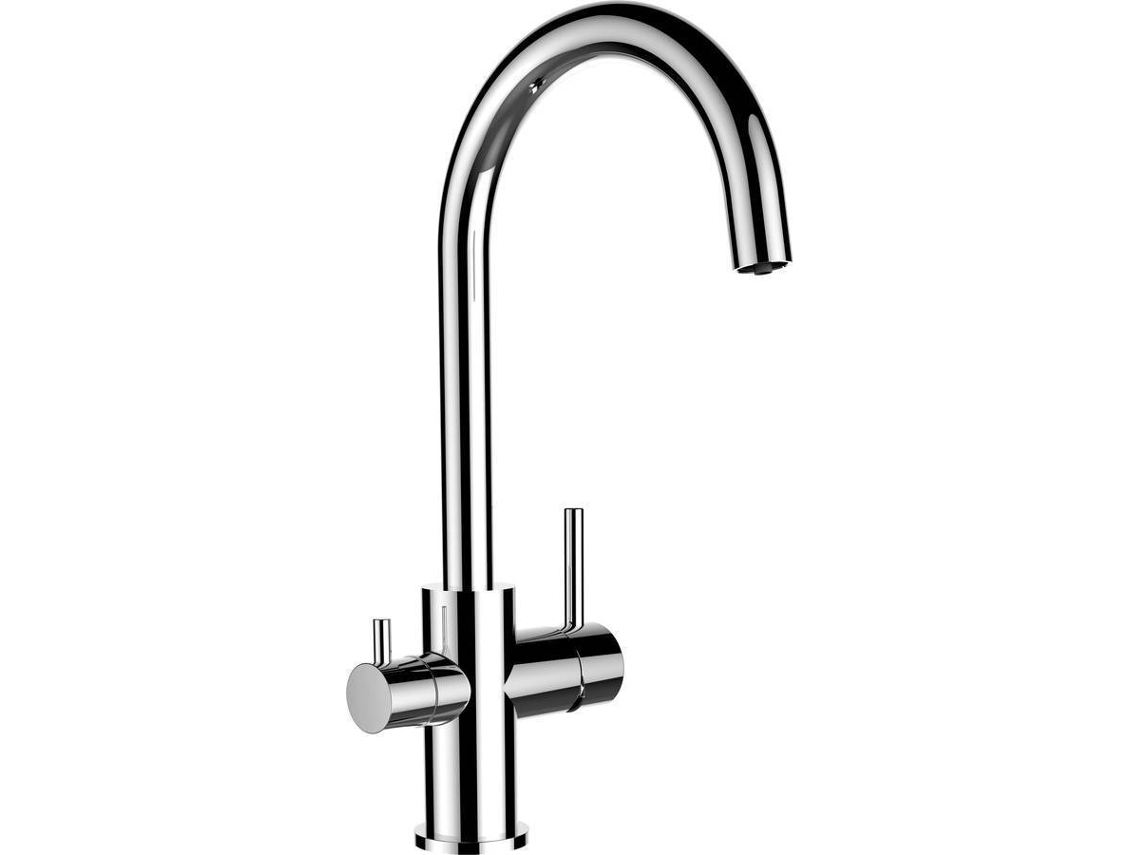 Grifo de Cocina VIZIO 3 Vias Tubo Giratória 360° Cromado (Latón)