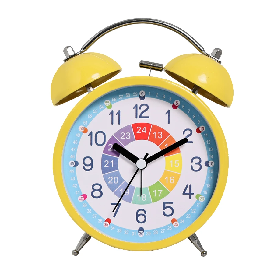 (amarelo) 1 Despertador De Mesa Para Quarto De Estudante Despertador De 7,6 Cm (3 Polegadas) Para Educação Infantil