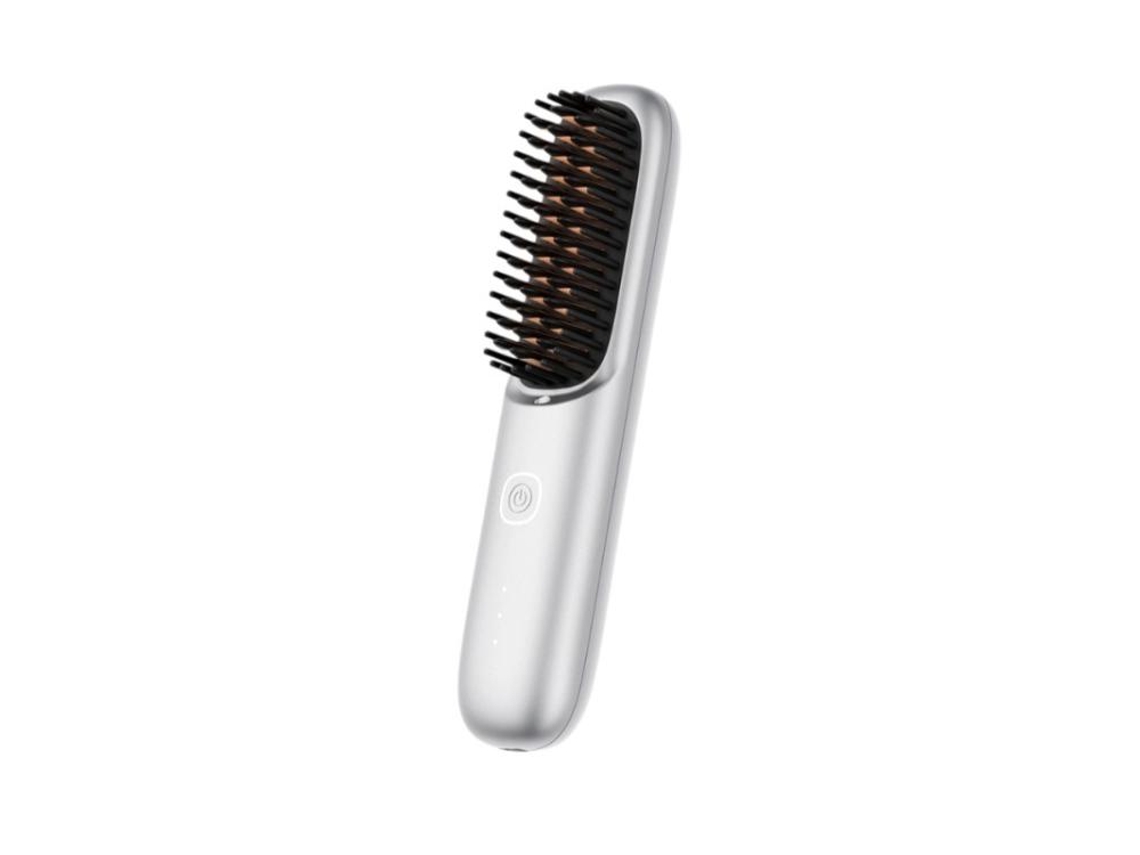 Plancha De Pelo De Iones Negativos (blanco Marfil) Plancha De Pelo Inalámbrica, Plancha Y Rizador De Pelo Portátil