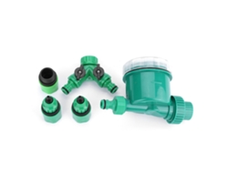 Kit de temporizador de riego para jardín de 5 piezas con conector en Y rápido