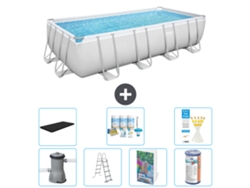 Bestway Piscina Bestway Power Steel Retangular - 488x244x122 Cm - 8-peças S556