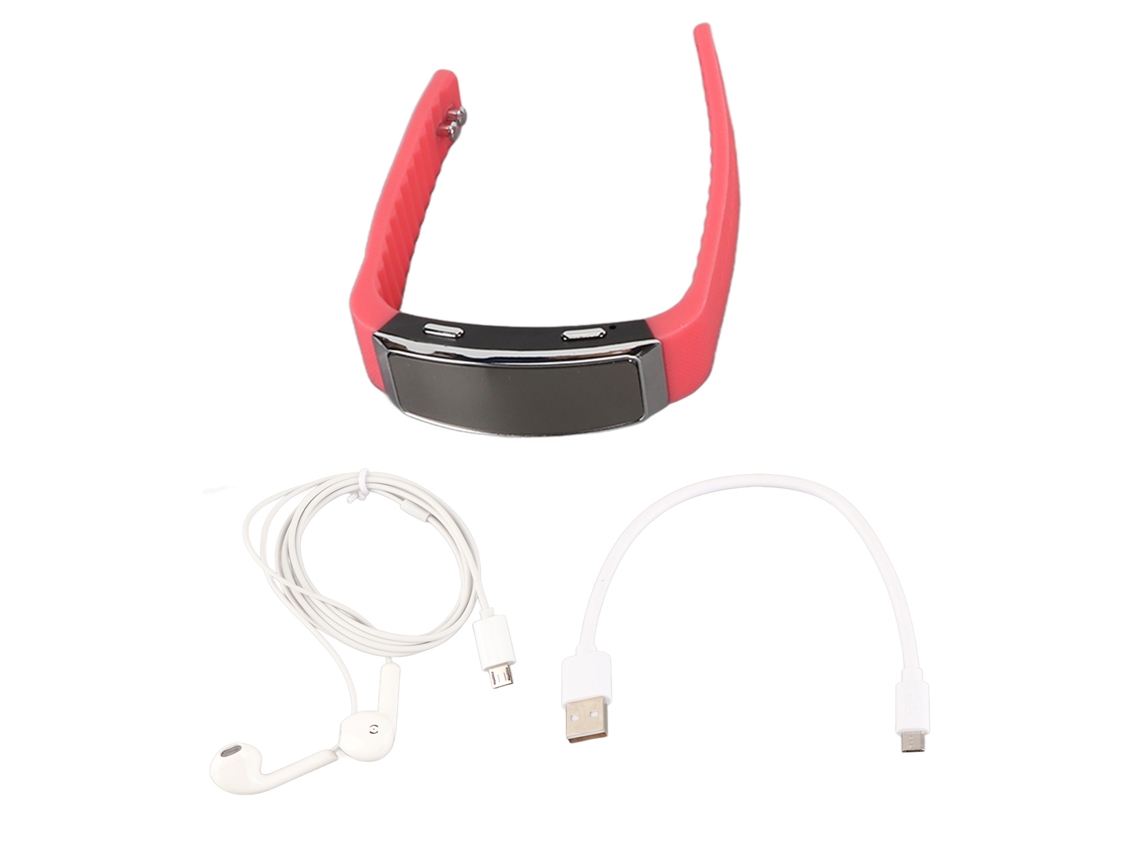 Relógio Gravador De Voz Com Redução De Ruído Ativação Por Voz Pulseira 32gb Rosa Para Reuniões Entrevistas