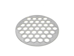 Molde rápido para raviolis rusos, molde metálico para pelmeni caseros, diseño hexagonal de 37 agujeros, superficie antiadherente de alta eficiencia.