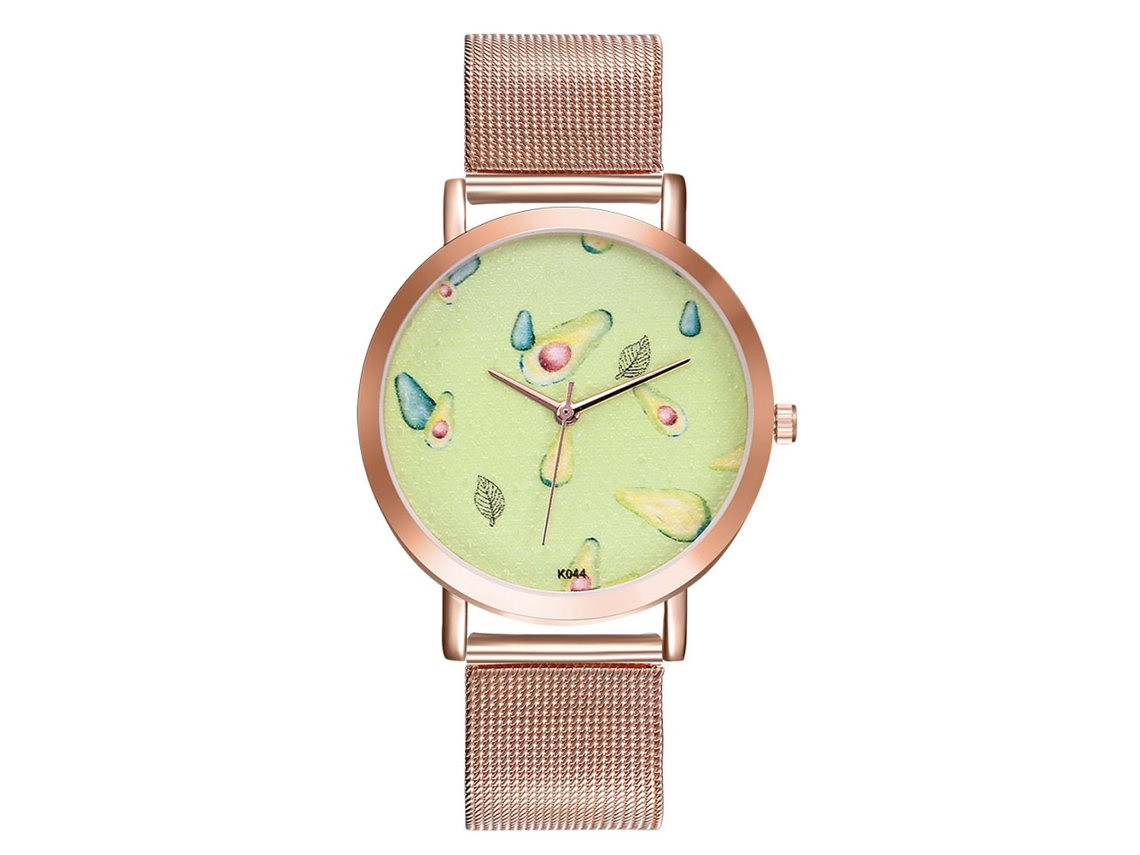 Reloj De Cuarzo De Pareja Con Correa De Acero Estilo Lindo Zhoulianfa (oro Rosa)