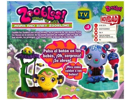 MuÁÂÁÂÁÂÁ±eca BIZAK Zoobles Mama And Baby Zoobling (Edad MÁÂÁÂÁÂÁ nima: 4 AÁÂÁÂÁÂÁ±os)