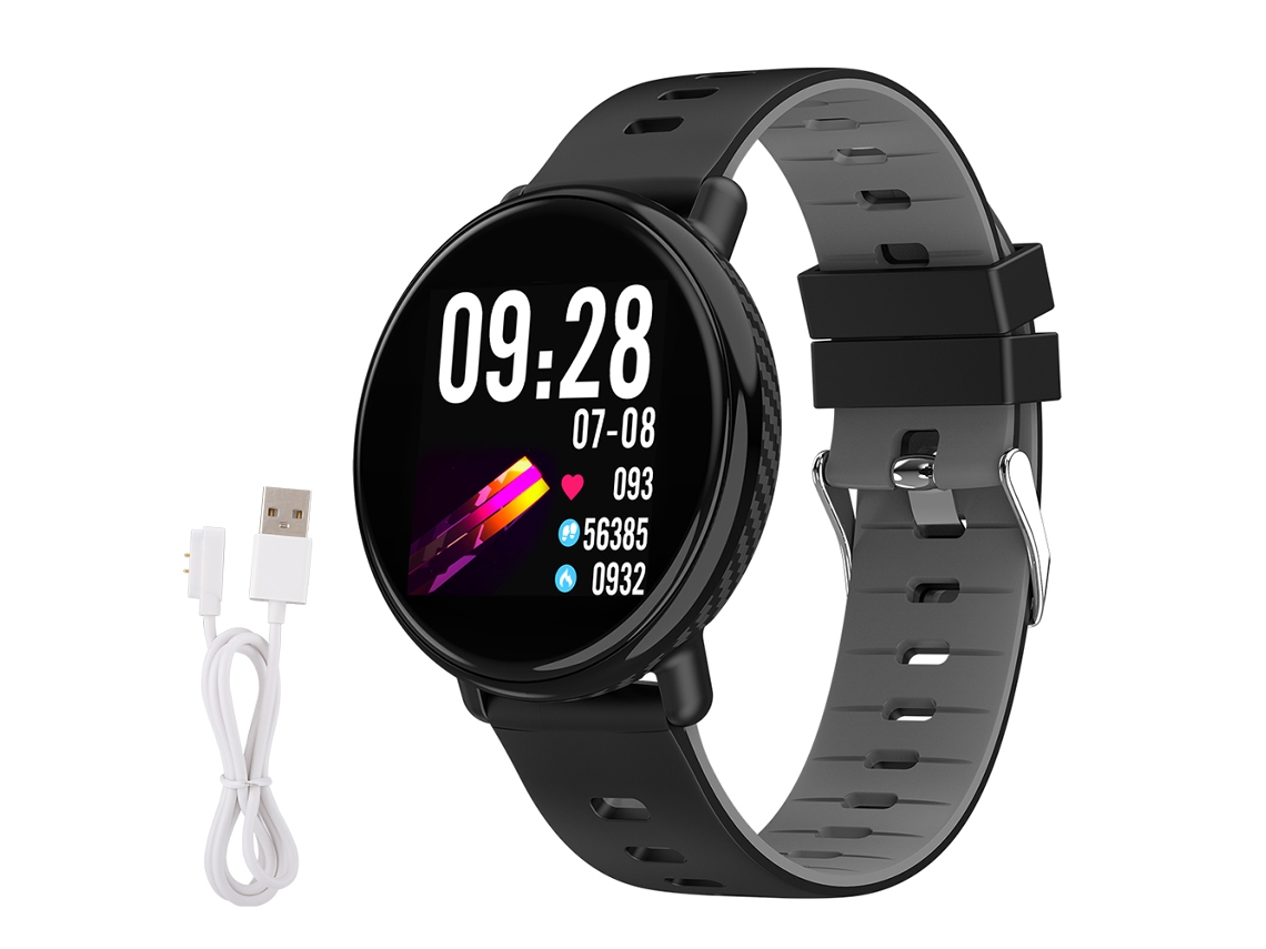 Reloj Inteligente K1 De 1,3 Pulgadas Con Monitor De Frecuencia Cardíaca Y Sueño, Resistente Al Agua Ip68, Color Gris Y Negro.