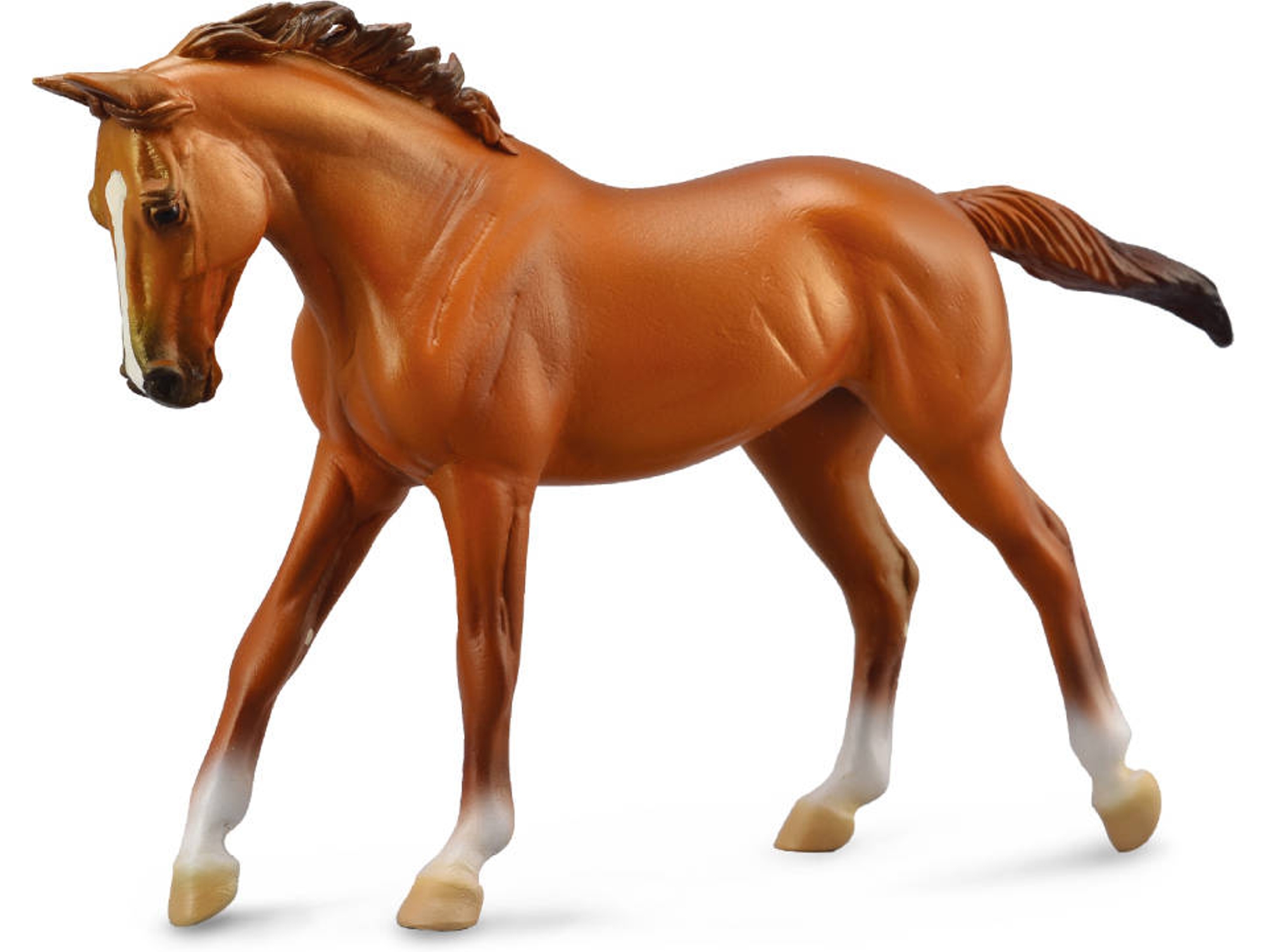 Figura COLLECTA Thoroughbre Mare Marrón deluxe escala 1:12