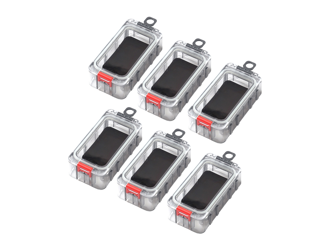 Danu26-caja De Herramientas De Pesca Con Magnete Y Sellado Impermeable, Glow En La Oscuridad, 6 Piezas Para Almacenar Lures Y Accesorios De Pesca
