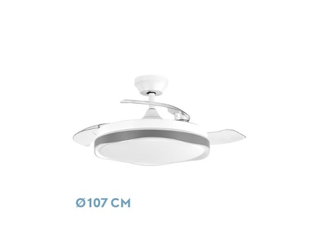 Ventilador DC Blondi Blanco/Gris 3 Aspas FABRILAMP