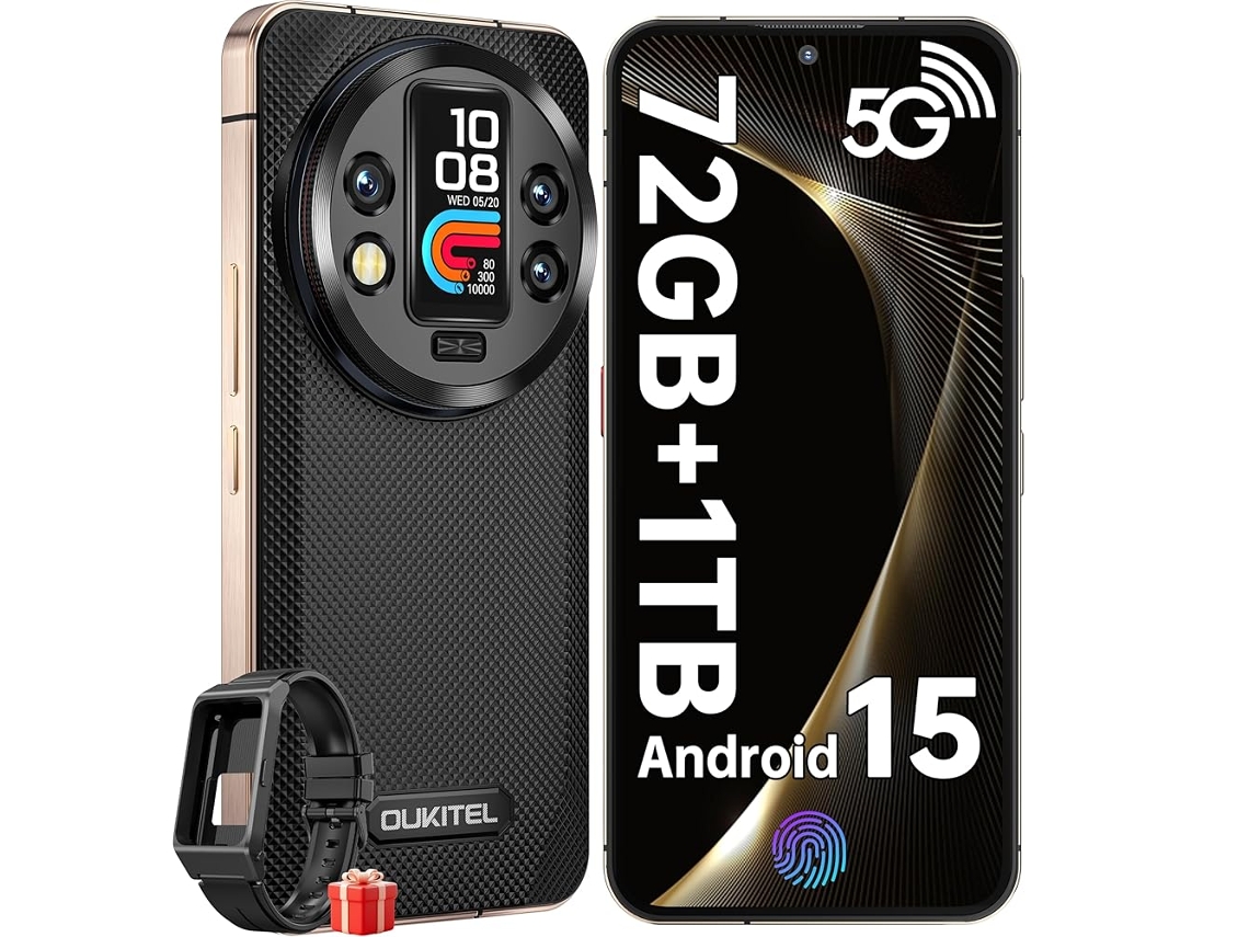 Smartphone Resistente 5g Oukitel Wp200 Pro Con Auriculares Bluetooth 72 Gb 1 Tb 6.7" Fhd+ 120hz 8800 Mah 108 Mp Nfc Negro