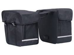 vidaXL Bolsa doble para bicicleta alforja impermeable 35 L negra