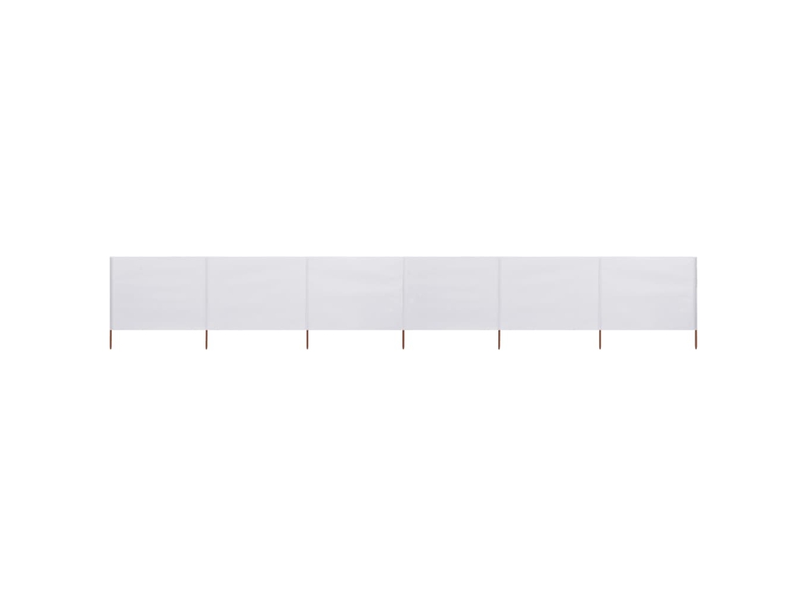 Mampara de tela de 6 paneles, 800 x 80 cm, color blanco, WSD206307, Adorável Casa