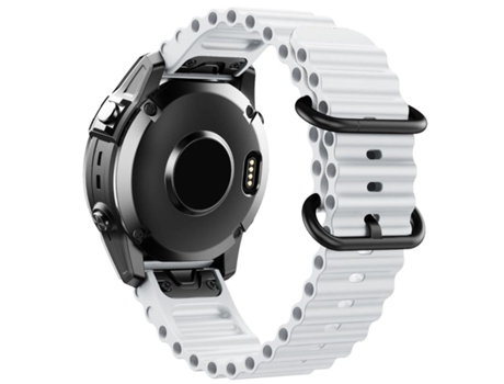 Correa Ocean Waves para Garmin Quatix 7 Blanca y Naranja Pack 2X VEANXIN
