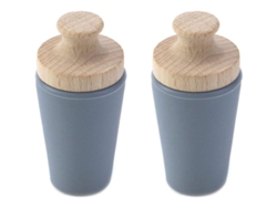 2 Unidades De Tapones De Madera Maciza, Tapones De Silicona Reutilizables Para Vinos, Cervezas Y Otras Bebidas.