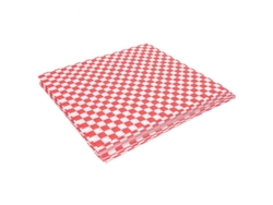 2026da-100 Hojas De Papel Para Envolver Comida, Anti Grasas, Repelente De Grasa, Para Sándwiches Y Canastas, Rojo Y Blanco, 26x26cm Rojo Blanco