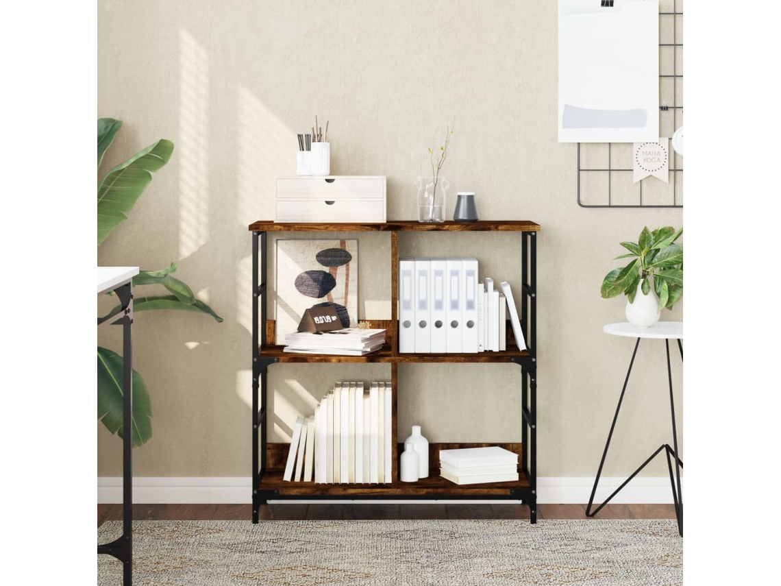 Estantería | Librería | Estante De Libros De Madera De Ingeniería Roble Ahumado 78,5x33x82 Cm