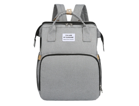 Mochila para pañales, mochila de viaje multifunción, bolsas para cambiar pañales de maternidad para bebés, gran capacidad (gris)