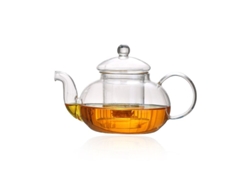 Taza De Té Pequeña De Vidrio Con Infusor, Juego De Té De Hojas Apto Para Estufa (400 Ml)