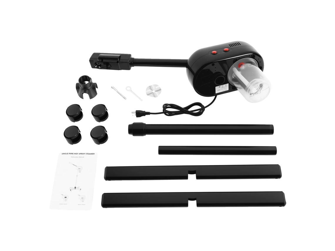 Vaporizador facial, altura ajustable, producción de vapor rápida, enchufe OEM negro