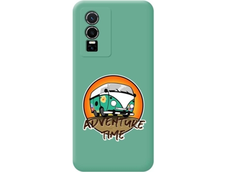 Carcasa para Vivo Y76 5G TUMUNDOSMARTPHONE Silicona Líquida Dibujos Verde