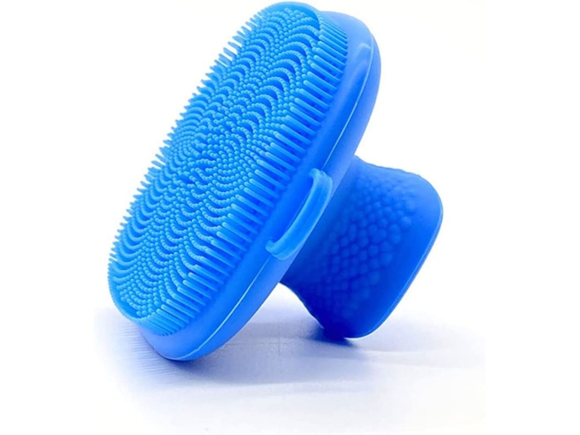 Cepillo Limpiador De Silicona Impermeable Para El Cuidado De La Piel Con Cerdas De Silicona De Grado Alimenticio (azul)