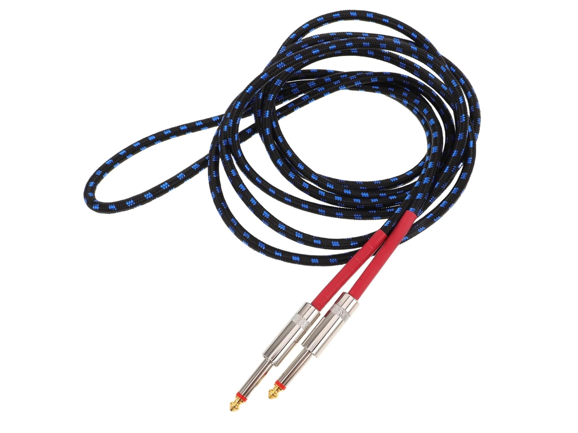 Cable De Guitarra Eléctrica Con Conector Trenzado Reductor De Ruido Para Amplificador Y Pedalera.