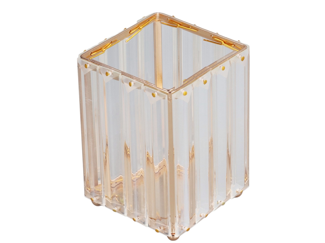 Soporte Para Brochas De Maquillaje De Gran Capacidad, Elegante, Duradero, De Acero Inoxidable Y Anticorrosión.