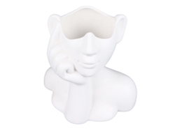 Rebe-vaso De Cerámica Con Cara Mujer Moderno Estilo Nórdico Para Decoración De Sala Oficina Dormitorio Blanco