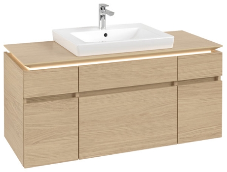 Villeroy &amp Boch Legato Unidad de lavabo B683 1200x550x500mm centrada en el lavabo iluminación LED