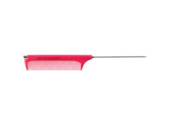 Peine De Acero Antiestático Con Puntas Duraderas Para Belleza Y Peluquería - Color Rosa