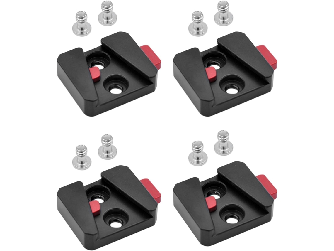 4 Placas Adaptadoras De Batería Universales De Montaje En V De 1/4 Con Accesorios De Espacio Libre Base Portátil Para