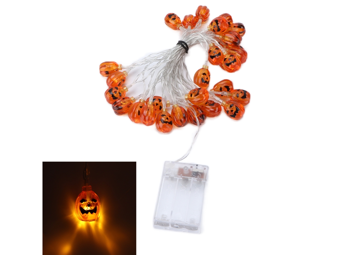 Guirnalda De Luces Led Con Forma De Calabaza Para Halloween, Farol Decorativo Para Interiores, De Acrílico.