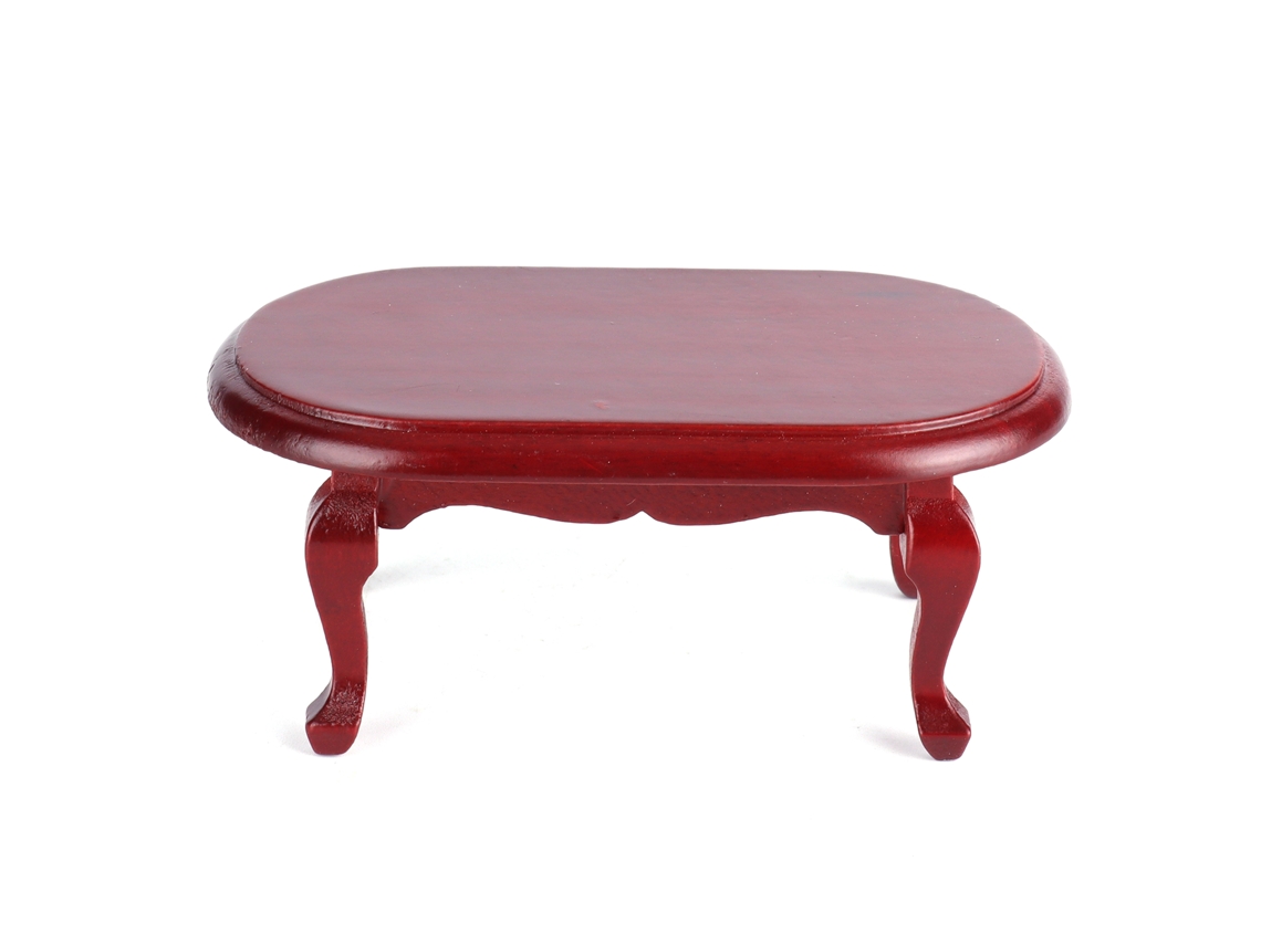 Mesa En Miniatura Para Casa De Muñecas Retro Europea En Madera De Abedul, Escala 1:12. Decoración Infantil.