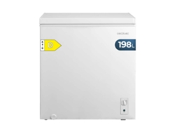 Cecotec Congelador Horizontal 198l Bolero Coolmarket Chest 198m White D. Cesta Con Asas, Control Mec·nico Led, Ultracontact D-cool, Dual Function, Puerta Zerog (80º-30º), Fast Freezing, Compacto